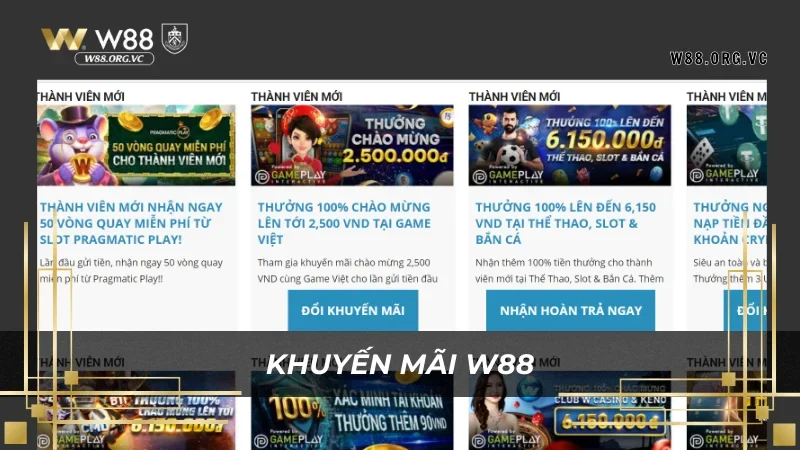 Giới Thiệu W88 - Thế Giới Giải Trí, Thắng Lớn Mỗi Ngày 2 Giới thiệu W88 hào phóng khi có nhiều ưu đãi cho khách hàng